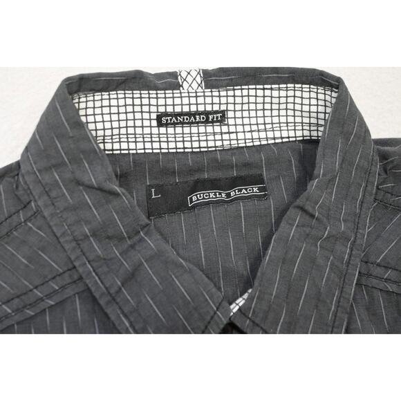 BKE Buckle Black Label Standard Fit Gray Long Sleeve Stretch Mens Size Large - Picture 8 of 9